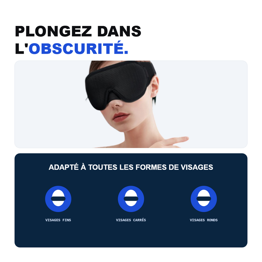 Masque de nuit - Ergonomique 3D